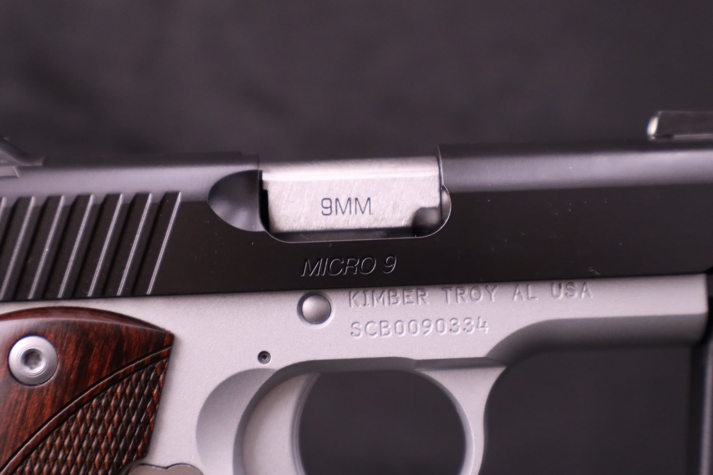 Kimber Micro 9 RTC Two-Tone 9mm Rosewood Grips Alluminum Frame Holster-img-23