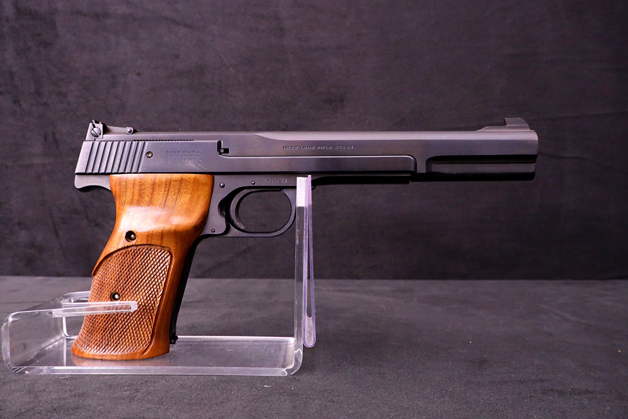 Smith & Wesson Model 41 .22 LR 7" Barrel Blued Single Action Target Pistol-img-10