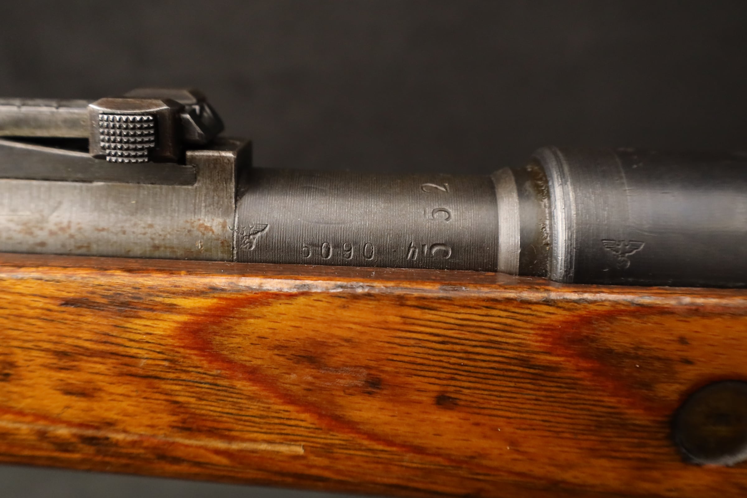 Mauser K98K ar 44 8mm GI Bring-Back Barracks Bag Cut Non-Import WWII Rifle-img-17