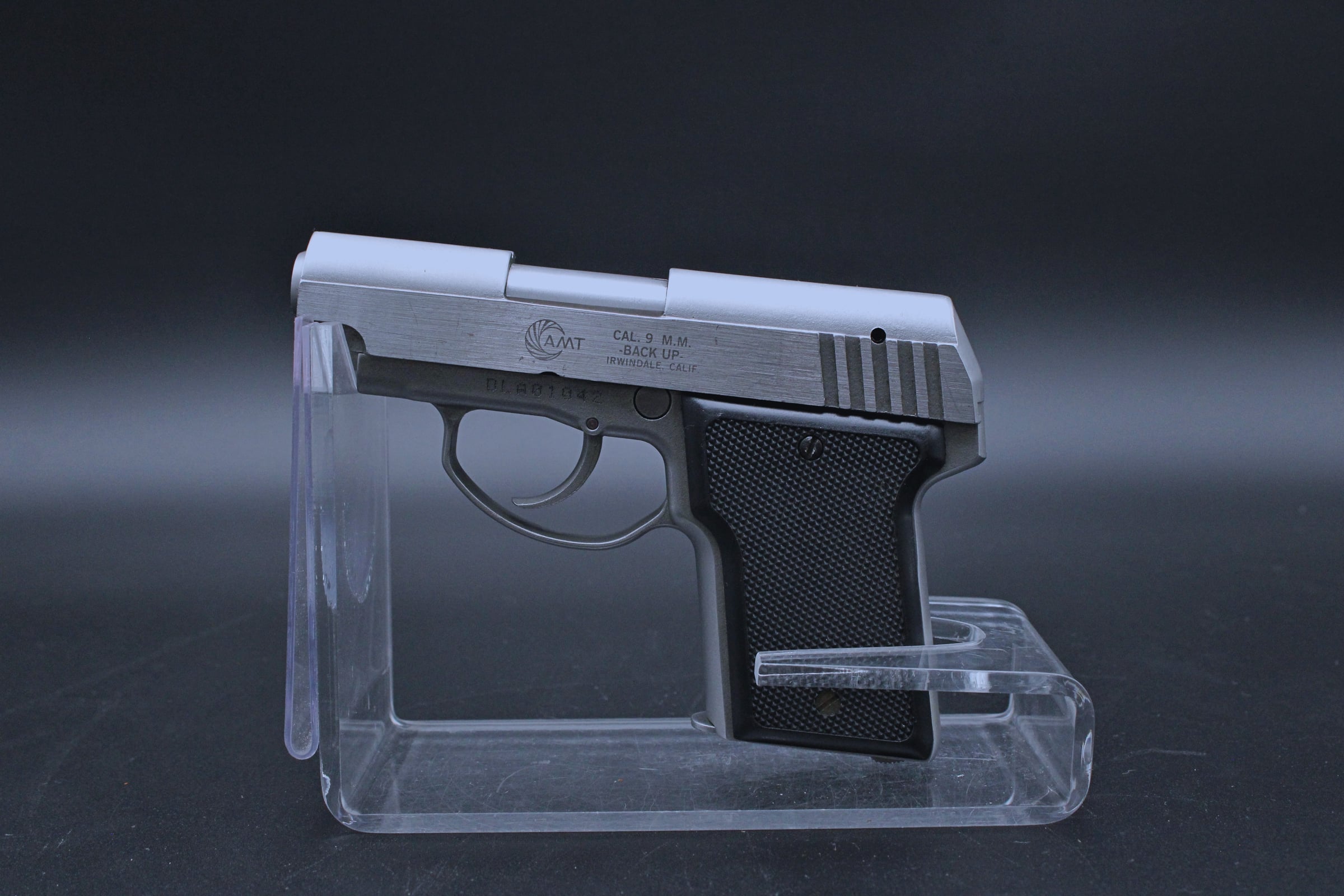 1990s AMT Back Up 9mm 2.5" BBL Stainless Steel-img-1