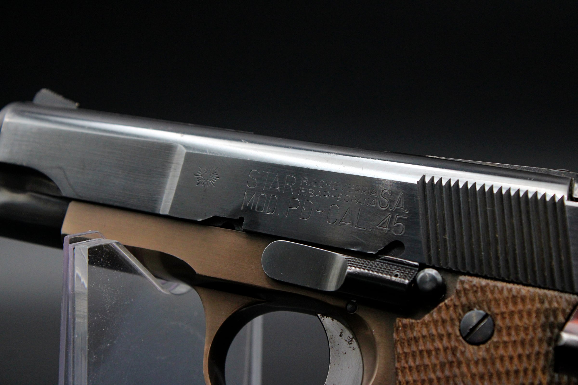 1975 Star PD .45 ACP Compact Pistol 3.75" Blued Bronze Two Tone Wood Grips-img-13