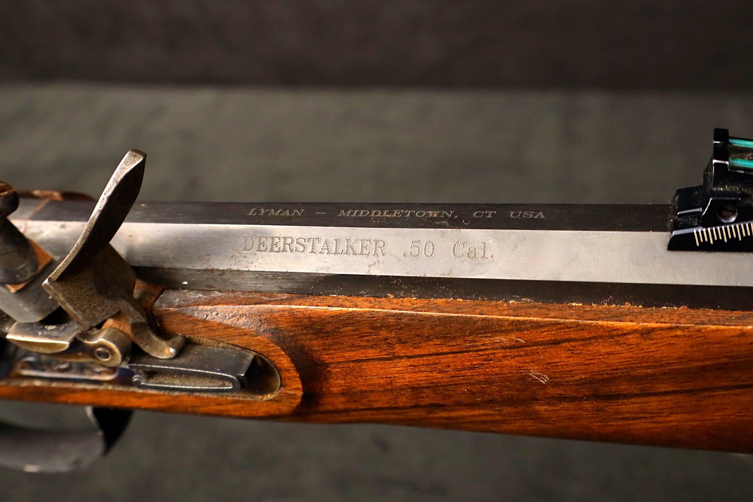 2000 Investarm Lyman Deerstalker .50 Cal Flintlock Black Powder Rifle-img-23