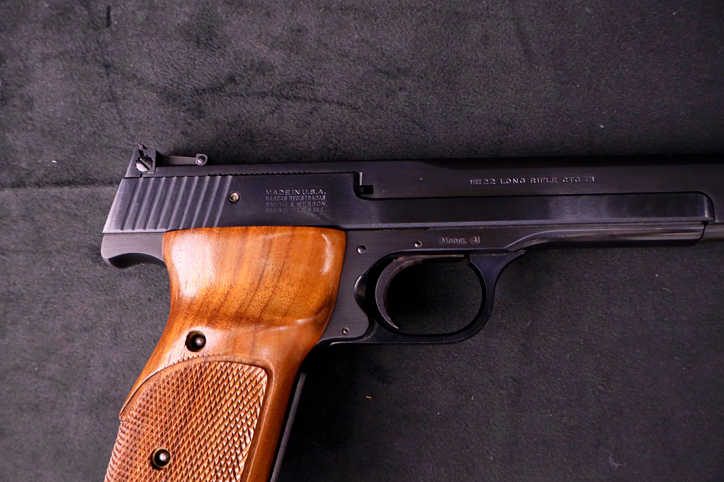 Smith & Wesson Model 41 .22 LR 7" Barrel Blued Single Action Target Pistol-img-7