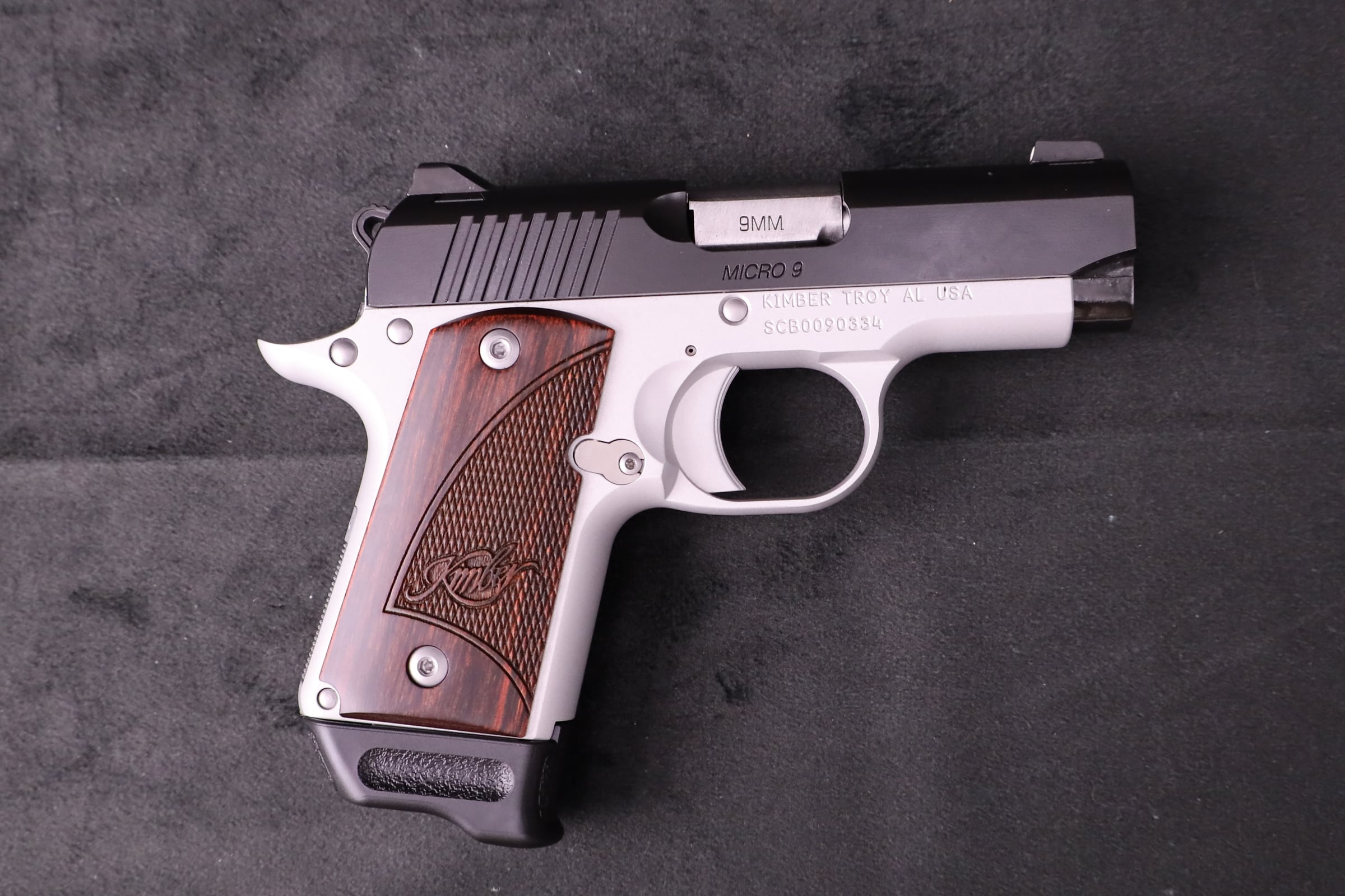 Kimber Micro 9 RTC Two-Tone 9mm Rosewood Grips Alluminum Frame Holster-img-15