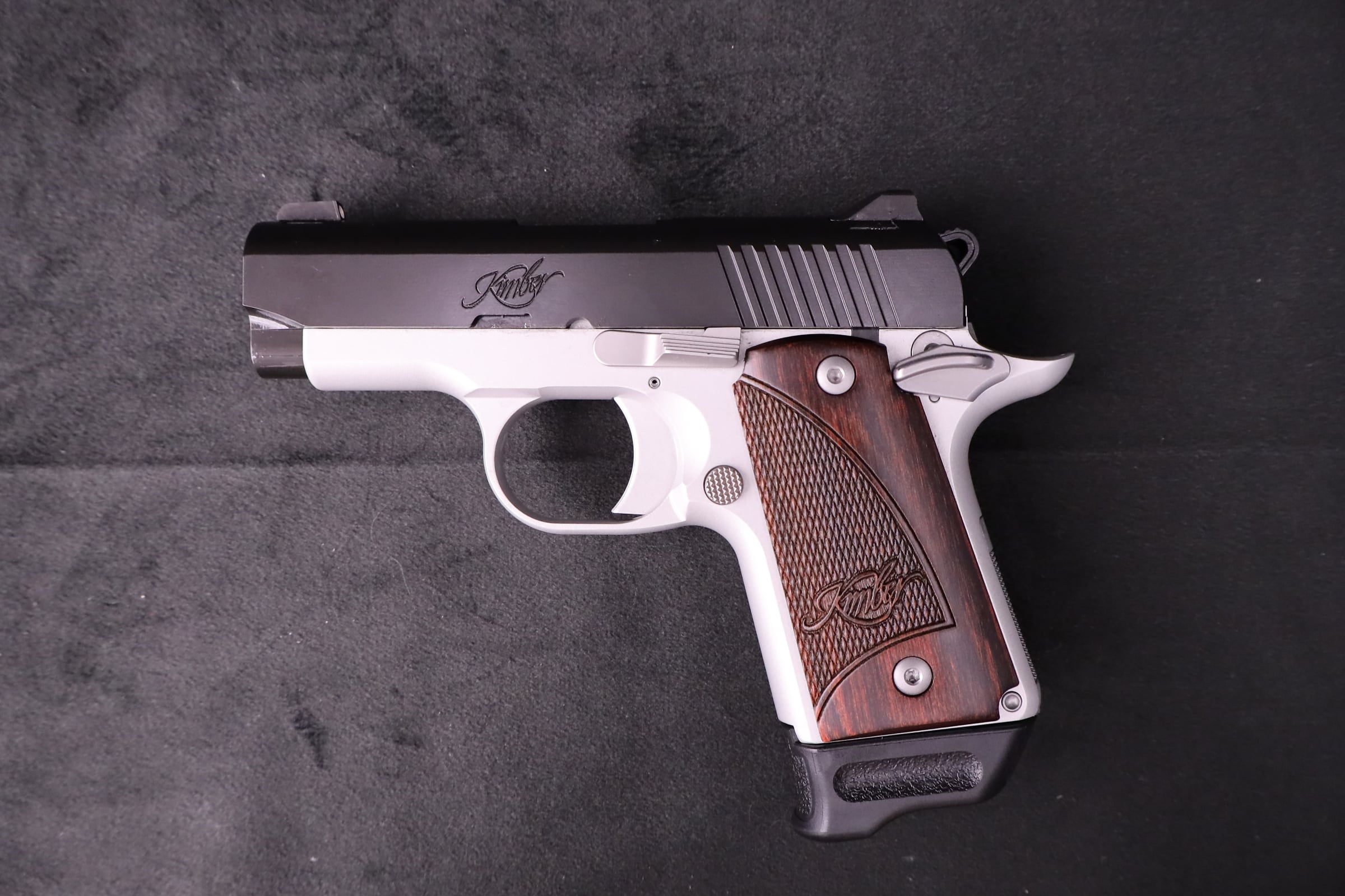 Kimber Micro 9 RTC Two-Tone 9mm Rosewood Grips Alluminum Frame Holster-img-11
