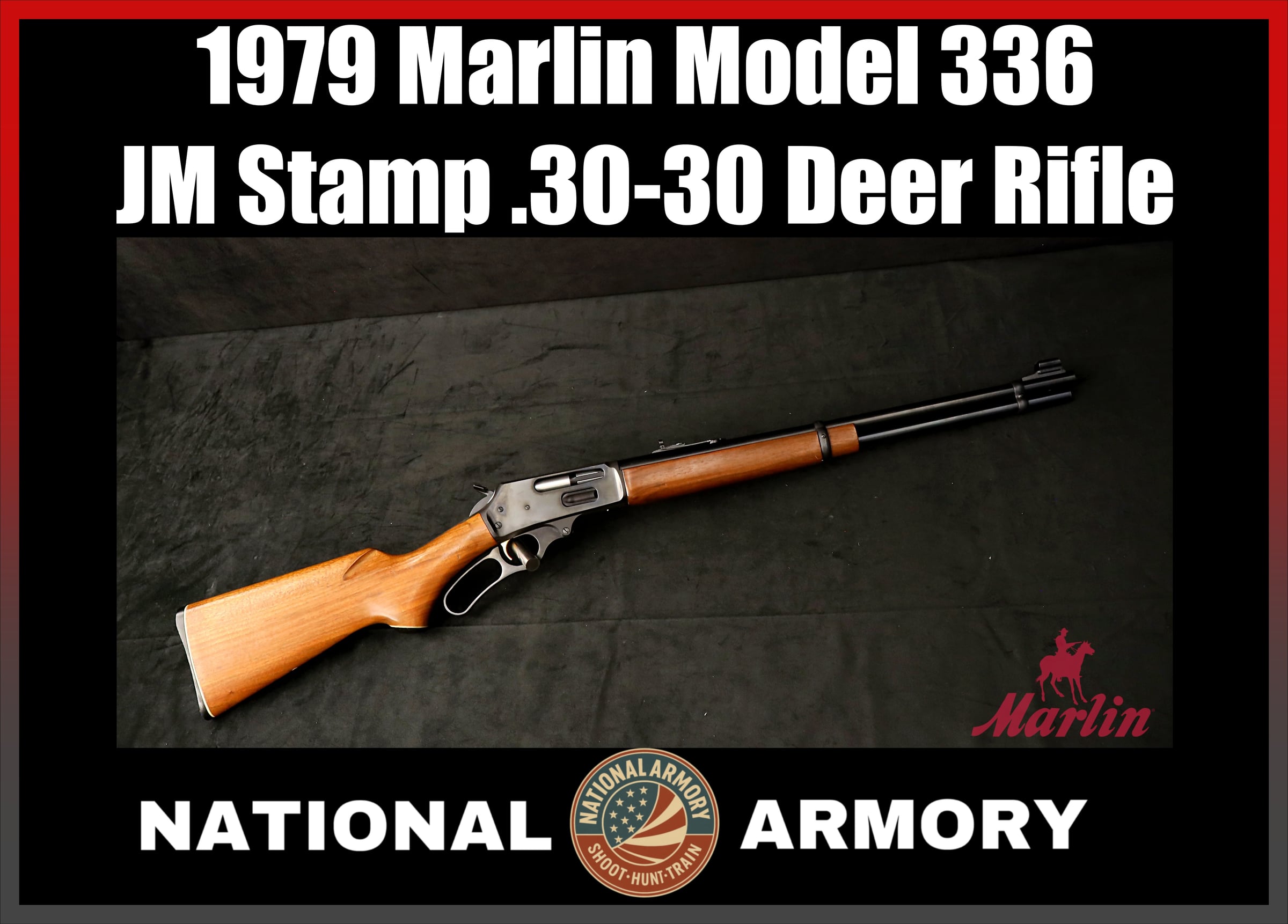 1979 Marlin 336 JM Stamp .30-30 Win Walnut Stock Set JM Stamped Barrel-img-0