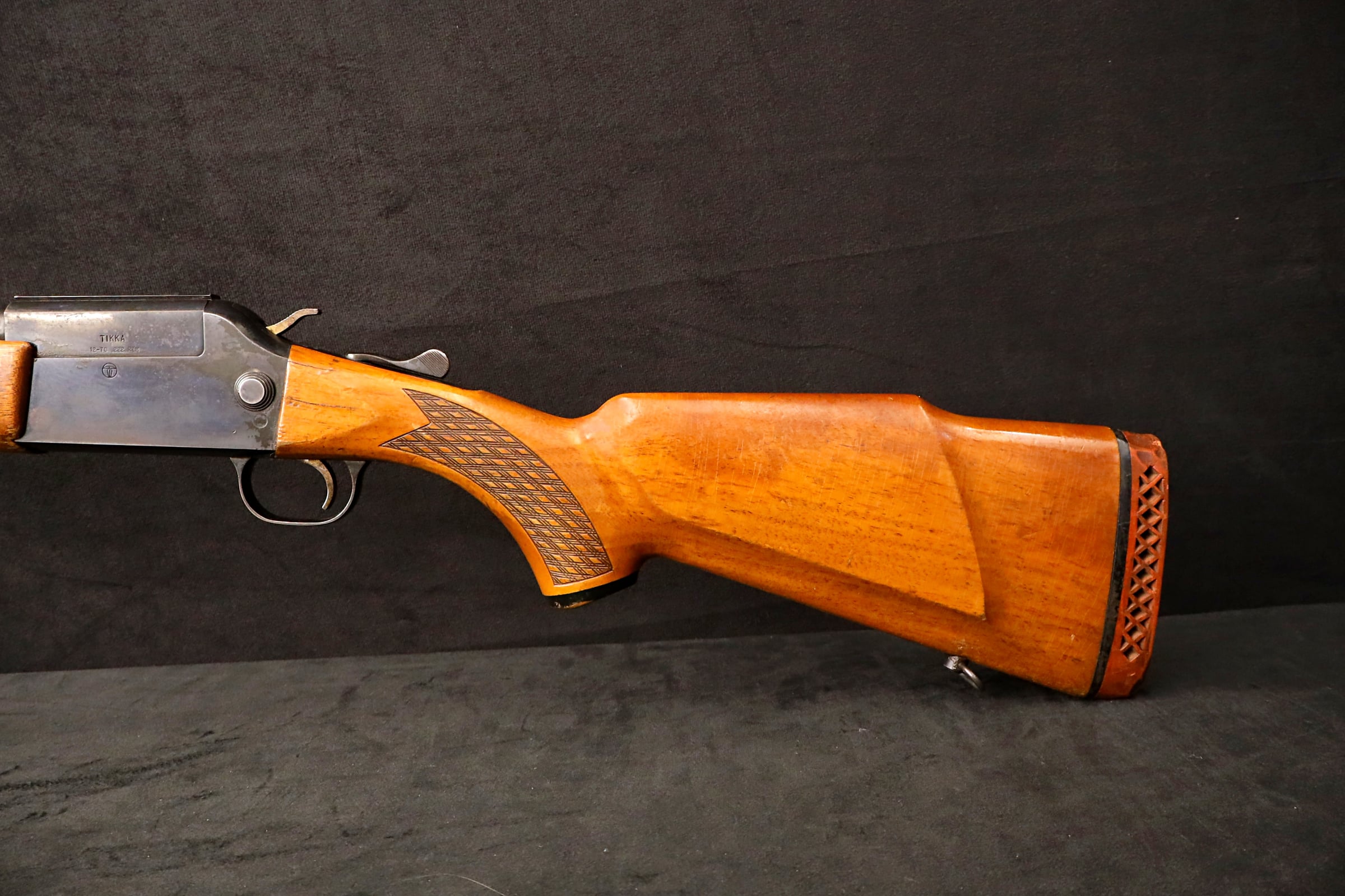 1975 Tikka 12-70 M-70 Over/Under Combo Gun 12 GA .222 Rem 26"-img-12