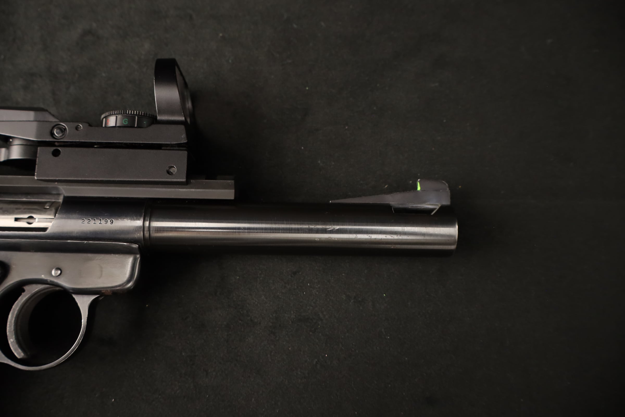 1962 Ruger Custom .22 LR 6.5" BBL J.E. Clark Bull Barrel MCGRGD Reflex-img-9