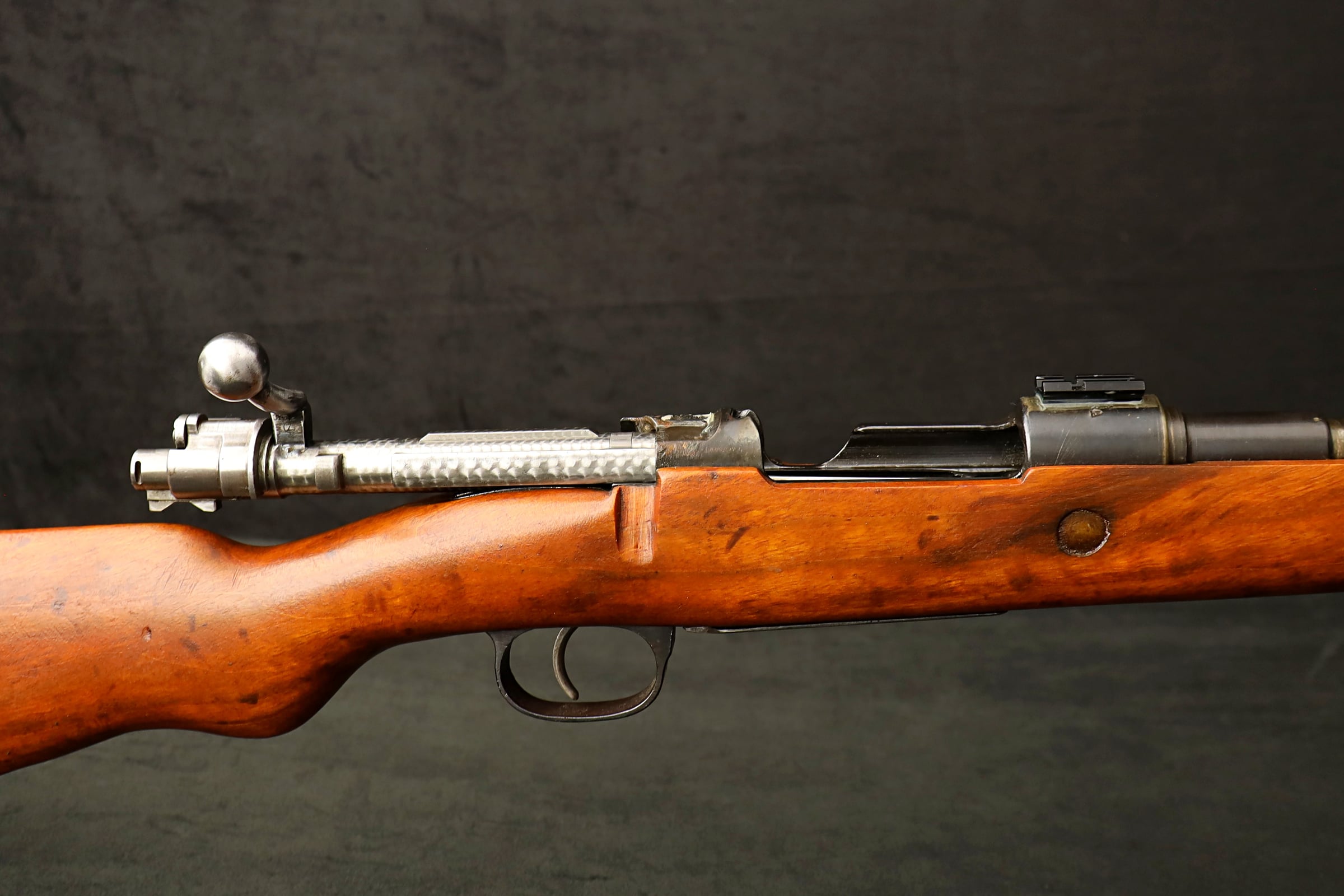 K98 8mm Mauser Sporter Rifle 24" BBL Jeweled Bolt Full Wood Stock-img-9