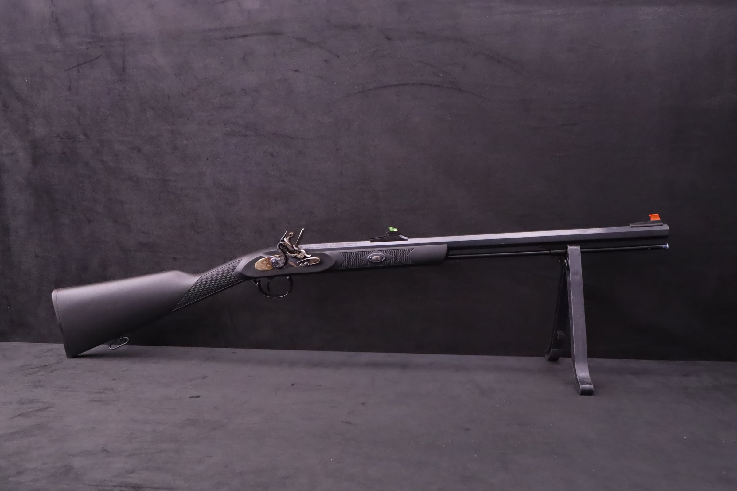 Traditions Deerhunter .50 Cal Flintlock ML 24" Octagonal BBL Fiber Optic-img-1