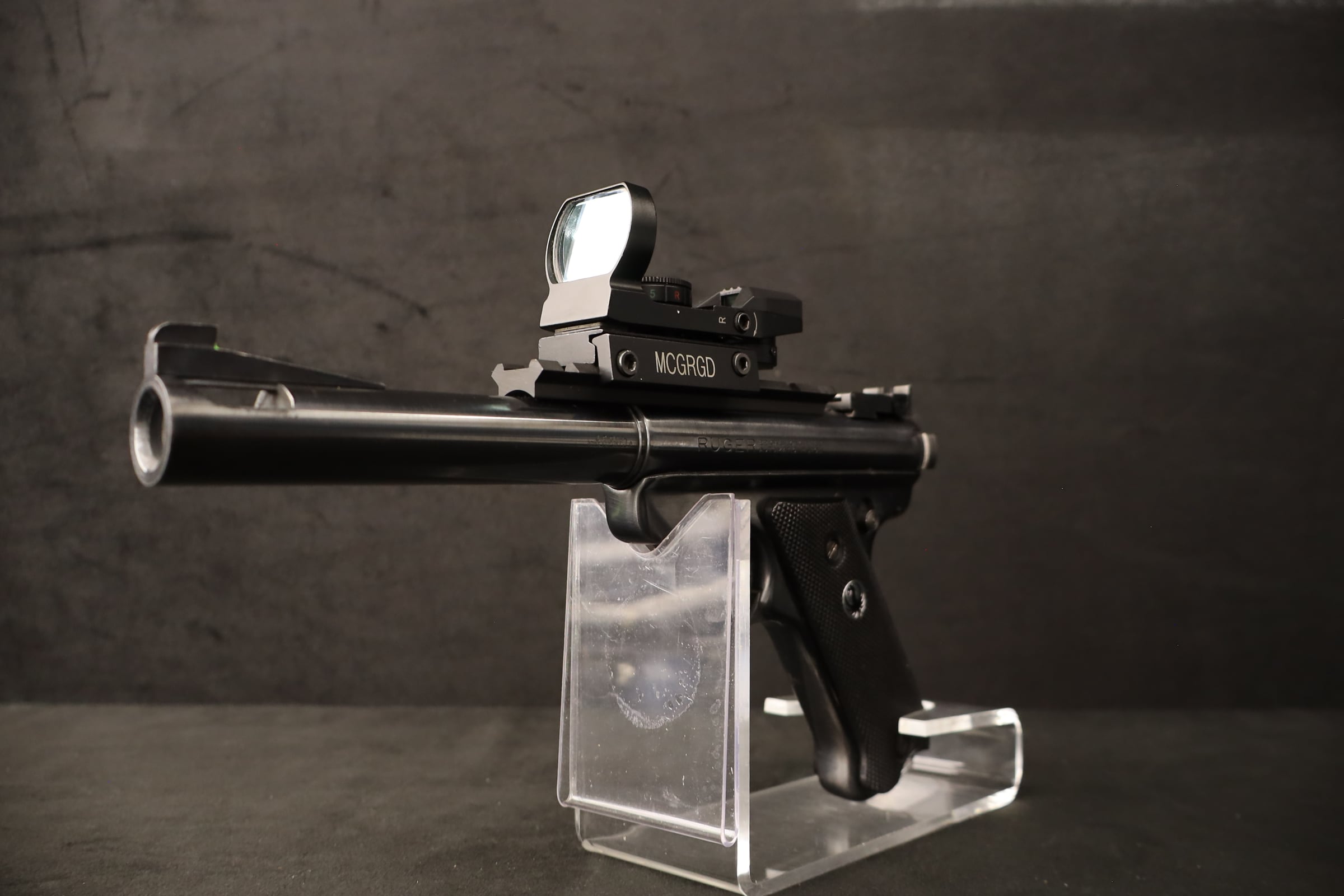 1962 Ruger Custom .22 LR 6.5" BBL J.E. Clark Bull Barrel MCGRGD Reflex-img-23