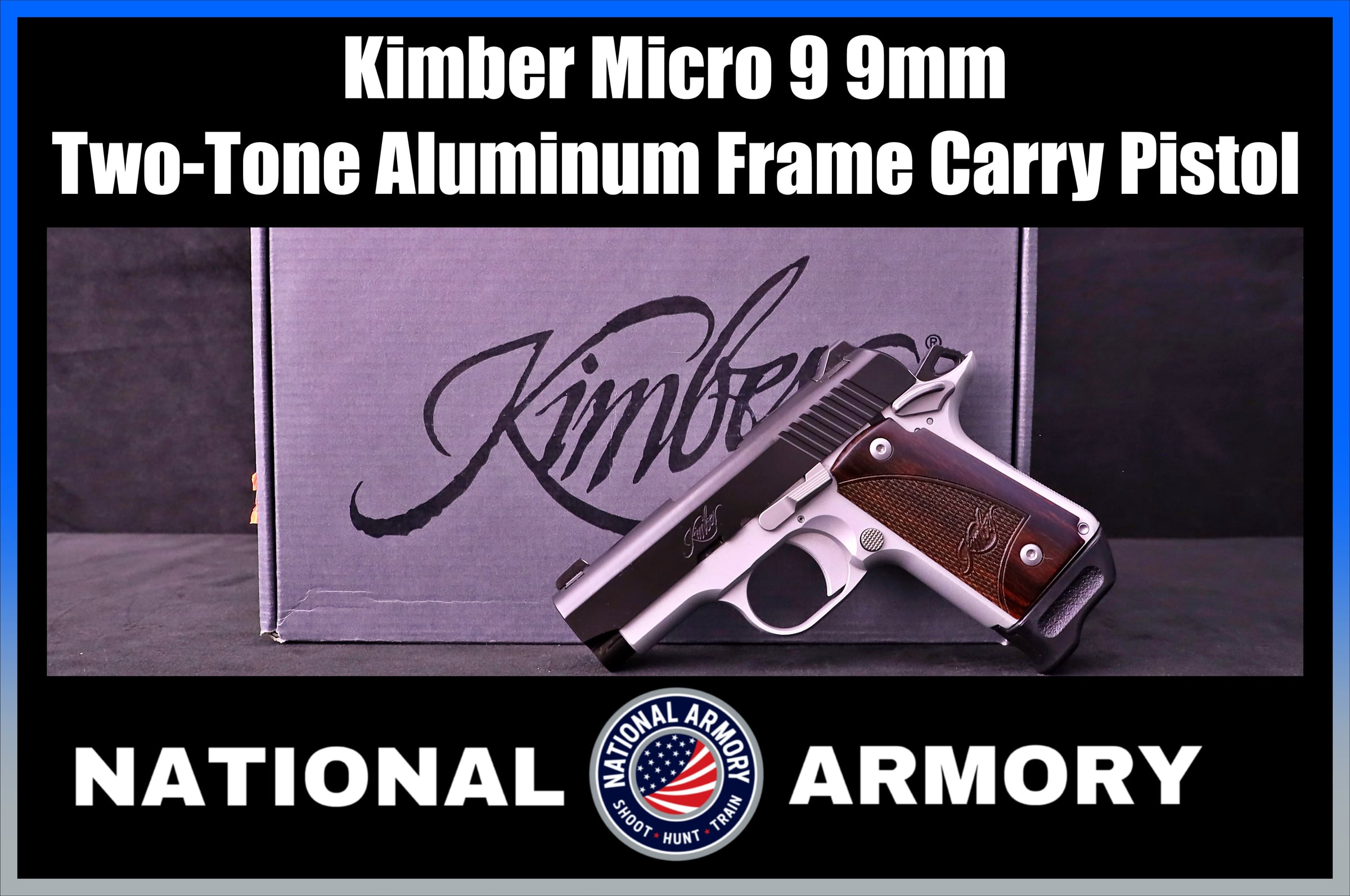 Kimber Micro 9 RTC Two-Tone 9mm Rosewood Grips Alluminum Frame Holster-img-0