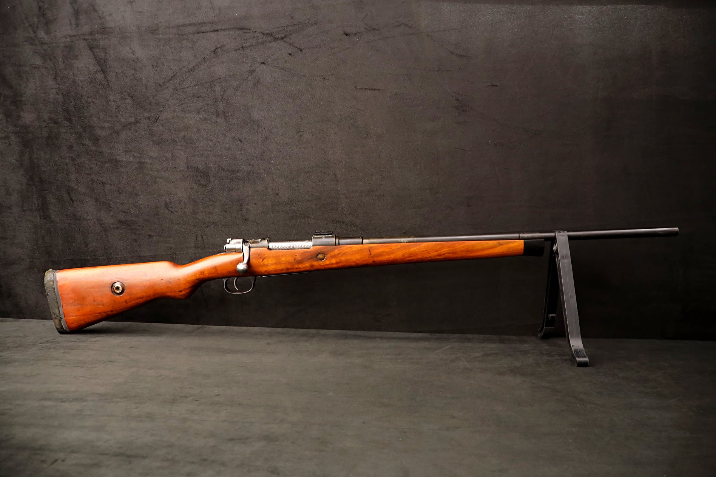K98 8mm Mauser Sporter Rifle 24" BBL Jeweled Bolt Full Wood Stock-img-3